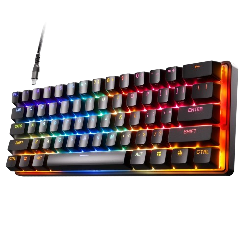 Apex 9 Mini: 60% Wired Gaming Keyboard with Adjustable Actuation Switch and RGB Lighting - Black