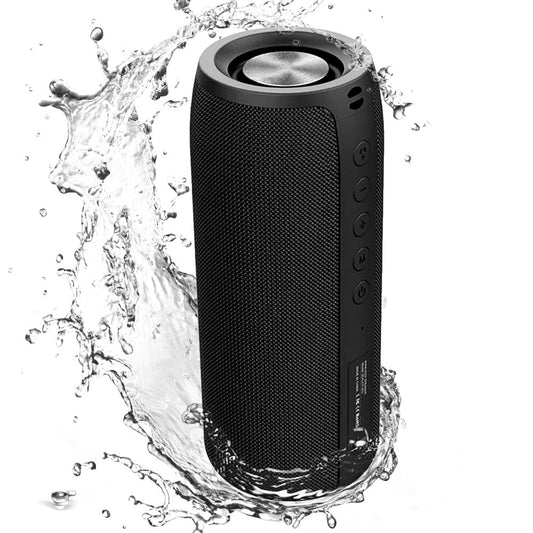 Waterproof Bluetooth Speaker Portable Wireless Speaker with Loud Stereo Sound, 30H Playtime, Black